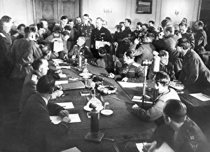 The signing the German Instrument of Surrender in Berlin, May 8, 1945, 1945