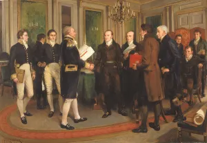 Sir Amedee Forestier Prints: The Signing of the Treaty of Ghent, Christmas Eve, 1814, 1914. Creator: Amedee Forestier