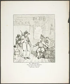 Language Prints: The Signpost, plate ten from Zehn Blätter zu Hebels Alemannischen Gedichten