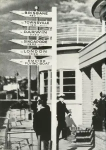 Signpost at Rose Bay, Sydney, Australia, c1939-c1944 (1946). Creator: Unknown Signpost at Rose Bay, Sydney, Australia, c1939-c1944 (1946). Creator: Unknown