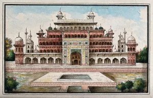Domes Prints: Sikandra, near Agra, Uttar Pradesh: mausoleum of the Emperor Akbar