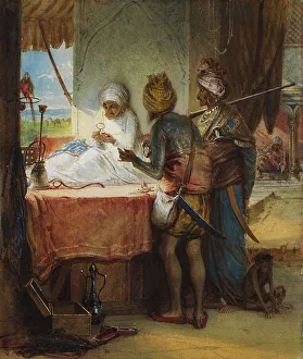 Lundgren Egron Prints: Sikh Soldiers Bargaining for a Diamond. Creator: Egron Sellif Lundgren