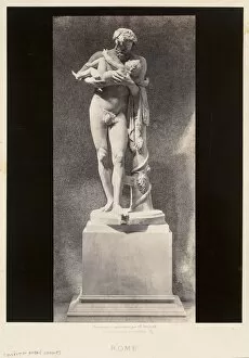 Silenus Holding the Child Dionysus, Louvre Museum, Paris, c. 1860s. Creator: Charles Soulier