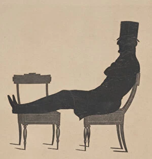 Chairs Collection: Silhouette of a Celebrated Commander on the Retir d List, 1830-1835. Creator: John Bruce