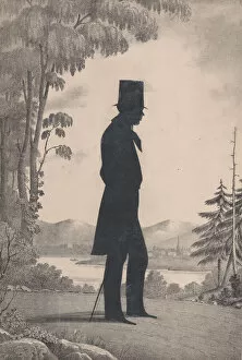 William Henry Collection: Silhouette of Edward Worth of Saco, Maine, 1828-83. Creator: William Henry Brown