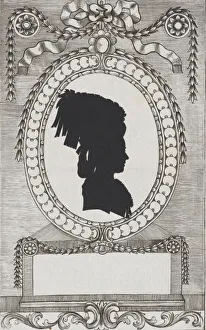 Silhouette of Gräfin Ferrari, 1784-1834. Creator: Wilhelm Ackermann Silhouette of Gräfin Ferrari, 1784-1834. Creator: Wilhelm Ackermann