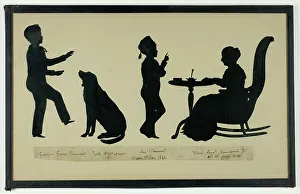 Boston Prints: Silhouette of Hammond Family, 1842. Creator: Auguste Amant Constant Fidele Edouart