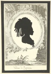 Silhouette portrait of Natalia Kirillovna Zagryazyskaya nee Razumovskaya (1747-1837), 1777-1782. Artist: Anonymous