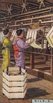 Reeling Prints: Silk, 3. - Reeling Silk, Japan, 1928