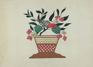 Silk Applique Quilt, c. 1936. Creator: Mildred Prince