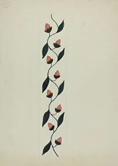 Quilt Prints: Silk Applique Quilt, c. 1936. Creator: Mildred Prince