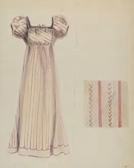 Material Collection: Silk Dress, c. 1936. Creator: Ella Josephine Sterling