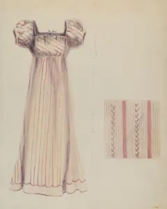 Sterling Ella Josephine Prints: Silk Dress, c. 1936. Creator: Ella Josephine Sterling