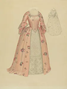 Lace Trim Prints: Silk Gown, 1936. Creator: Maude Schell