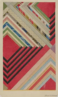 Elbert S Gallery: Silk Quilt, c. 1941. Creator: Elbert S. Mowery