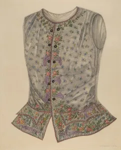 Vest Prints: Silk Vest, c. 1938. Creator: Florence Earl