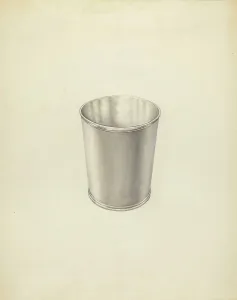 Beaker Prints: Silver Beaker, 1935/1942. Creator: Hester Duany