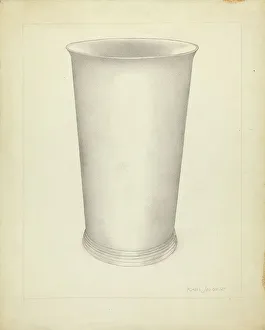 Beaker Prints: Silver Beaker, 1935/1942. Creator: Karl Joubert
