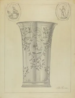 Beaker Prints: Silver Beaker, c. 1936. Creator: Horace Reina