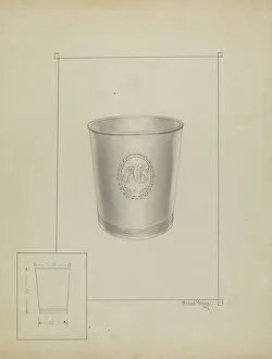 Beaker Prints: Silver Beaker, c. 1936. Creator: Michael Fenga
