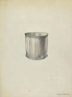 Beaker Prints: Silver Beaker, c. 1938. Creator: Holger Hansen