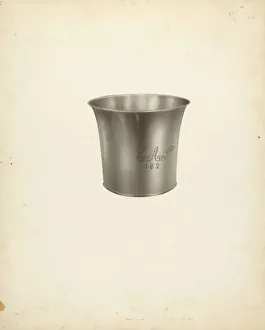 Beaker Prints: Silver Beaker, c. 1938. Creator: Michael Fenga