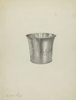 Beaker Prints: Silver Beaker, c. 1938. Creator: Michael Fenga