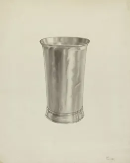 Beaker Prints: Silver Beaker, c. 1938. Creator: Palmyra Pimentel