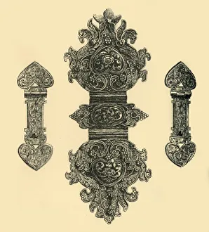 Sampson Low Prints: Silver book clasps, (1881). Creator: W E Mackaness