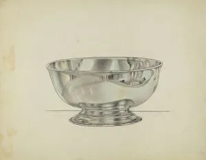 Reina Horace Prints: Silver Bowl, 1935/1942. Creator: Horace Reina