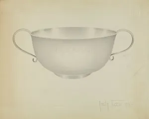 Tuccio Amelia Prints: Silver Bowl, 1936. Creator: Amelia Tuccio