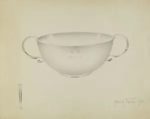 Tuccio Amelia Prints: Silver Bowl, 1936. Creator: Amelia Tuccio