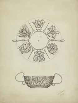 Flynn Lawrence Prints: Silver Bowl, 1938. Creator: Lawrence Flynn