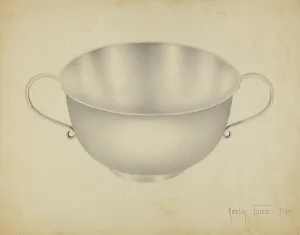 Tuccio Amelia Prints: Silver Bowl, c. 1936. Creator: Amelia Tuccio