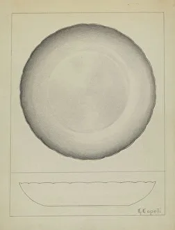 Capelli Giacinto Prints: Silver Bowl, c. 1936. Creator: Giacinto Capelli