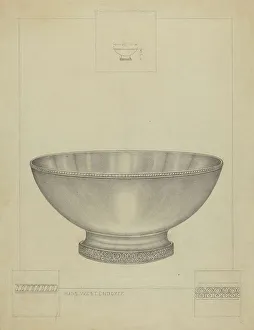 Silver Bowl, c. 1936. Creator: Hans Westendorff