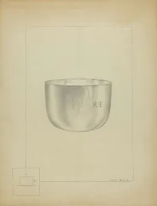 Hester Duany Prints: Silver Bowl, c. 1936. Creator: Hester Duany