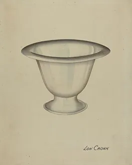 Cronk Lon Prints: Silver Bowl, c. 1936. Creator: Lon Cronk