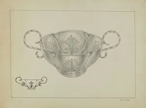 Michael Fenga Prints: Silver Bowl, c. 1936. Creator: Michael Fenga