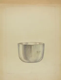 Hester Duany Prints: Silver Bowl, c. 1937. Creator: Hester Duany