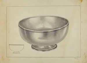 Michael Fenga Prints: Silver Bowl, c. 1937. Creator: Michael Fenga