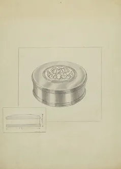 Graphite On Paper Prints: Silver Box, c. 1936. Creator: Sara Garfinkel