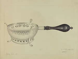 Brazier Prints: Silver Brazier, c. 1937. Creator: Amelia Tuccio