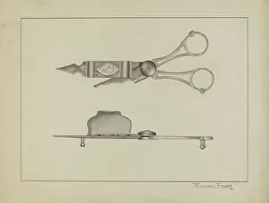 Silver Candle Snuffer, c. 1936. Creator: Michael Fenga