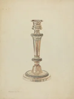 Frank M Keane Prints: Silver Candlestick, 1935 / 1942. Creator: Frank M Keane