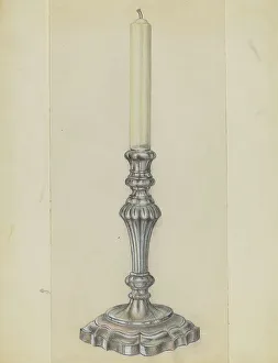 Silver Candlestick, c. 1936. Creator: Horace Reina