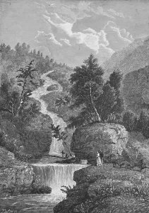 Tietze Collection: Silver Cascade, Crawfords Notch, 1883. Artist: Tietze