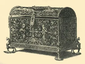 Silver casket, 1840s, (1881). Creator: W Jones