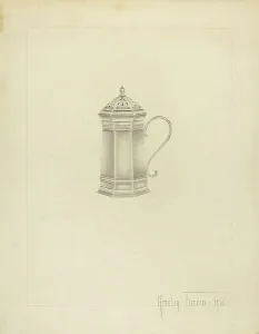 Salt Cellar Prints: Silver Caster, 1936. Creator: Amelia Tuccio