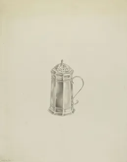 Silver Caster, c. 1939. Creator: Hester Duany